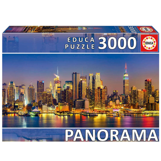 Panoraampusle "New York Skyline" 3000 tk-w008 WHSX Jigsaw Puzzles-Brain Games OÜ
