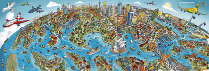 Panoraampusle "Sidney" 1000 tk-w008 WHSX Jigsaw Puzzles-Brain Games OÜ
