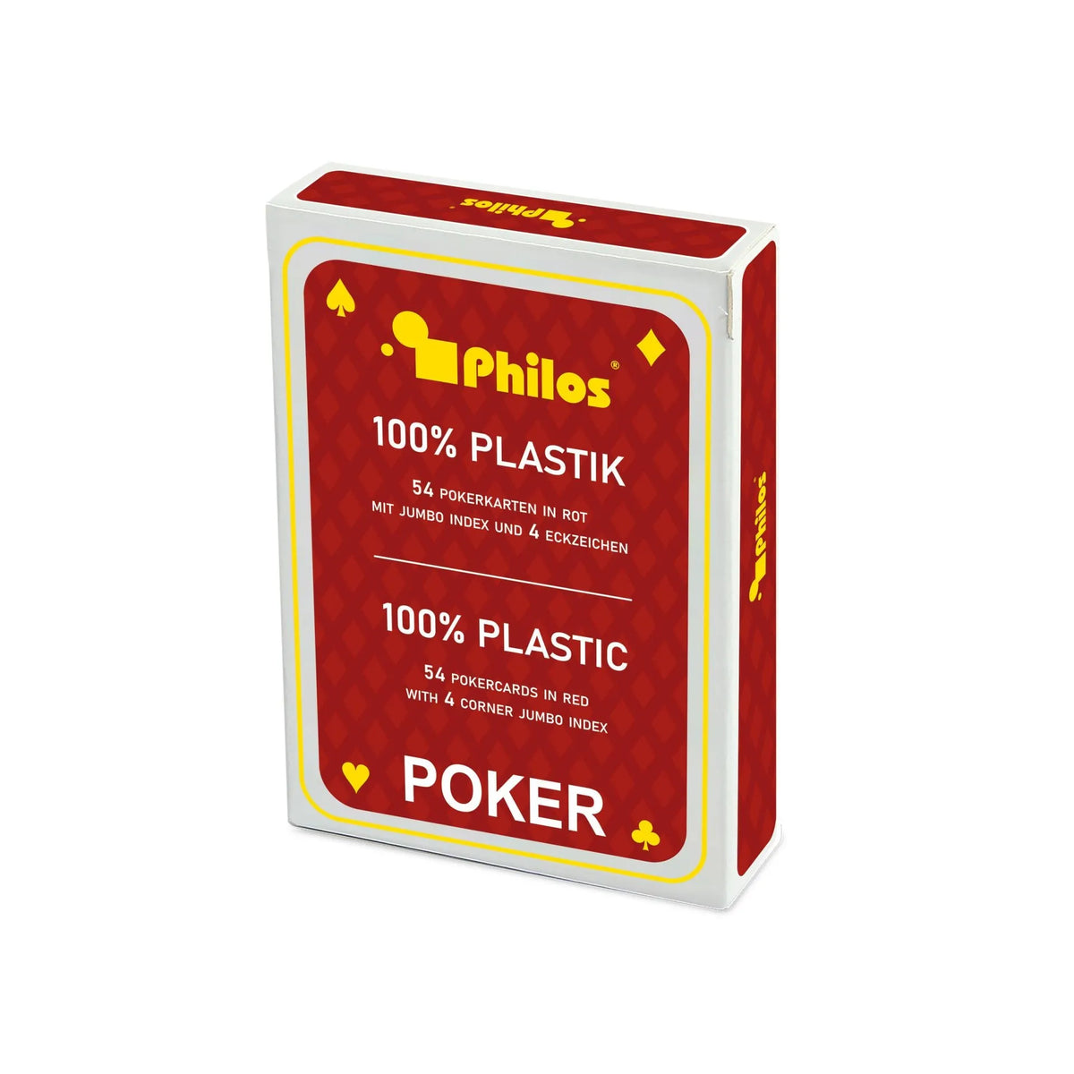 Philos mängukaardid, punane, plastik