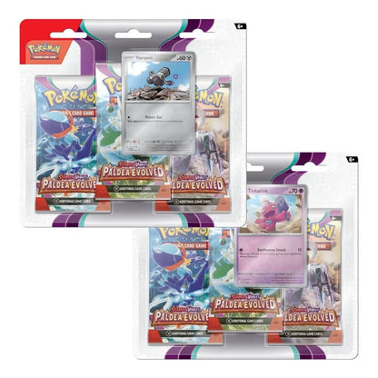 Pokémon: Scarlet & Violet - Paldea Evolved - 3-Pack Blister-001 Board / Card Games-Brain Games OÜ