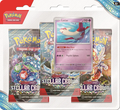Pokemon: Stellar Crown 3 pack blister-Strateegiamängud-Brain Games OÜ