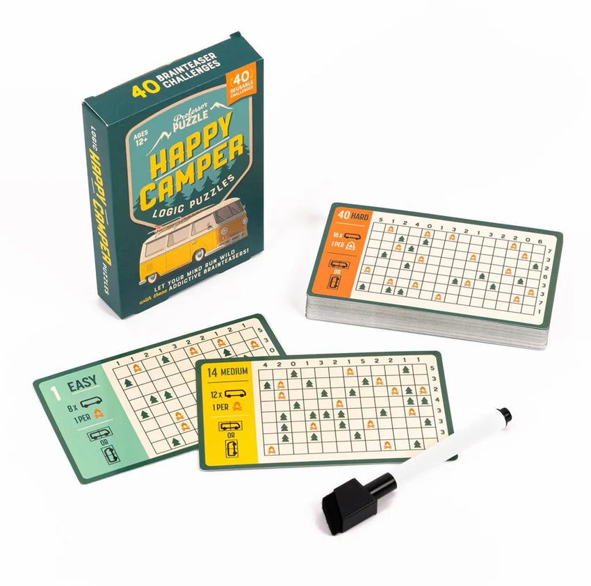 Professor Puzzle: Happy Camper-w111 WHS Creativity & Brain Teasers-Brain Games OÜ
