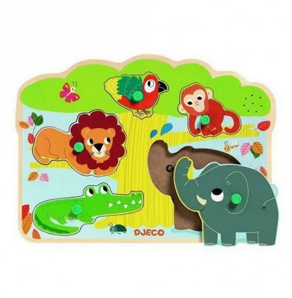 Puidust loomahäältega pusle "Baobab"-010 Toys-Brain Games OÜ