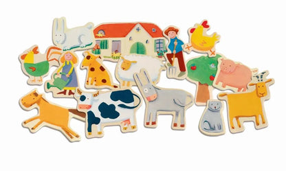 Puidust magnetid "Farm"-011 Creativity & Brain Teasers-Brain Games OÜ
