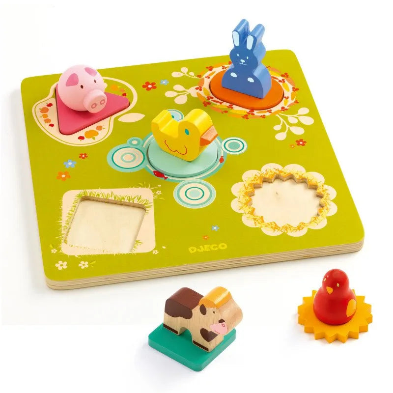 Puidust pusle "Duck & friends"-011 Creativity & Brain Teasers-Brain Games OÜ