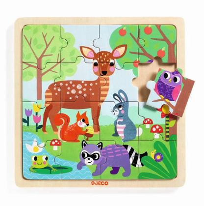 Puidust pusle "Puzzlo Forest" 16 tk-Pusled-Brain Games OÜ