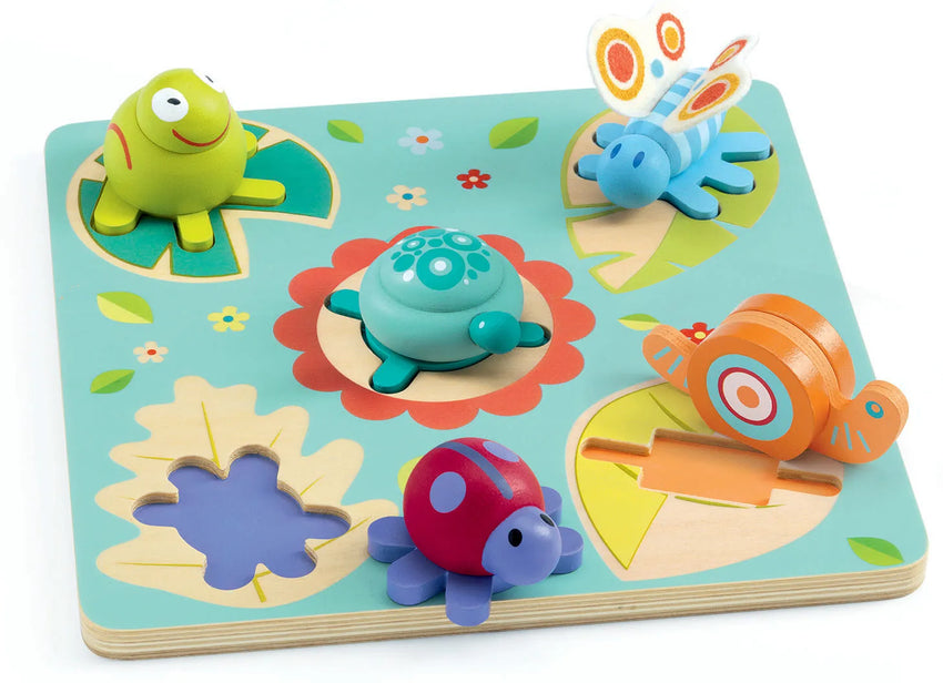 Puidust pusle "Turtle & friends"-010 Toys-Brain Games OÜ