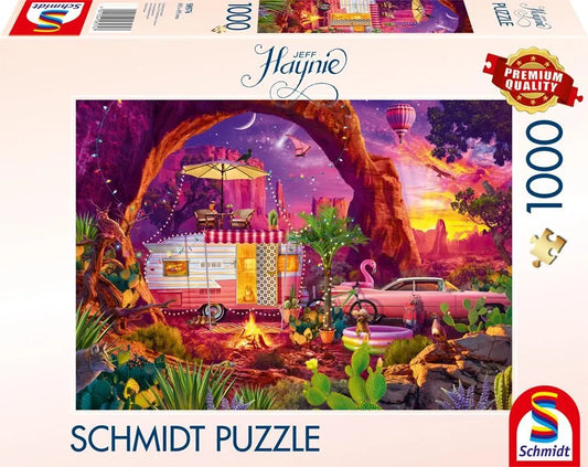 Pusle "A desert camping paradise" 1000 tk-w008 WHSX Jigsaw Puzzles-Brain Games OÜ