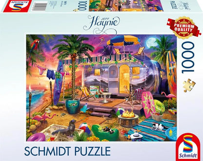 Pusle "A mobile home by the beach" 1000 tk-w008 WHSX Jigsaw Puzzles-Brain Games OÜ