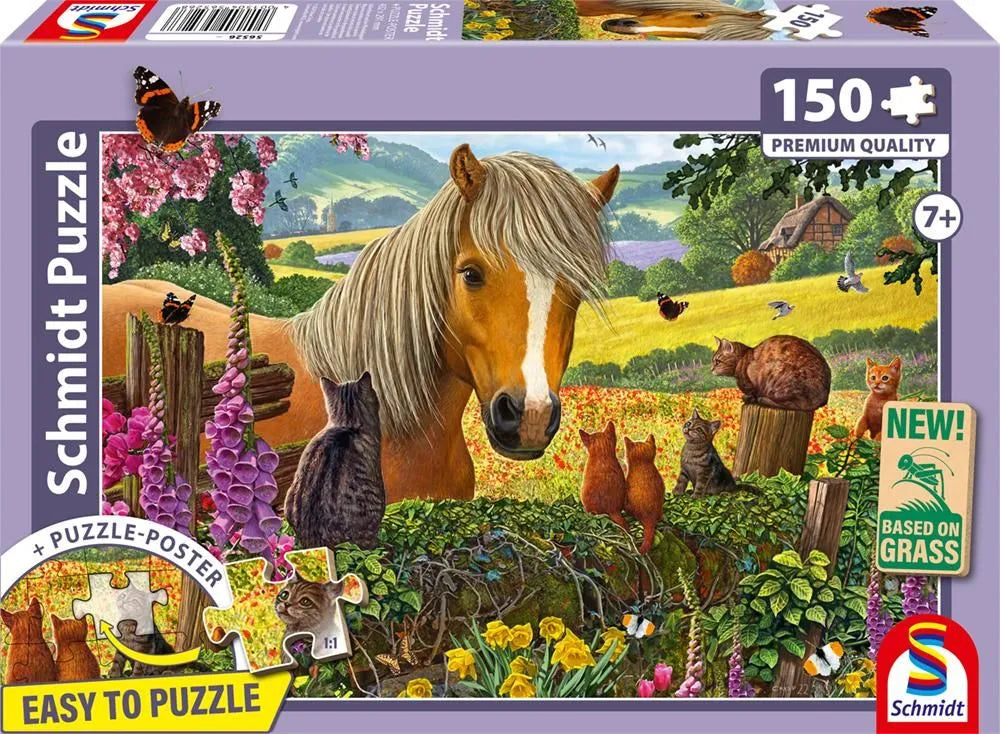 Pusle "A sweet encounter in the paddock" 150 tk-w008 WHSX Jigsaw Puzzles-Brain Games OÜ