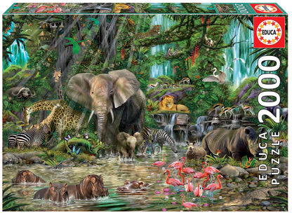 Pusle "Aafrika džungel" 2000 tk-w008 WHSX Jigsaw Puzzles-Brain Games OÜ