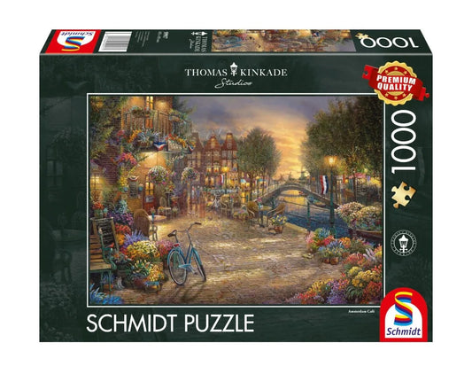 Pusle "Amsterdam Café" 1000 tk-w008 WHSX Jigsaw Puzzles-Brain Games OÜ