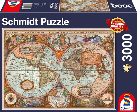 Pusle "Ancient World Map" 3000 tk-w008 WHSX Jigsaw Puzzles-Brain Games OÜ