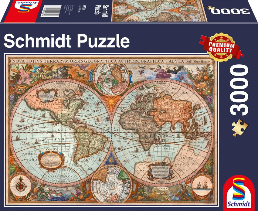 Pusle "Ancient World Map" 3000 tk-w008 WHSX Jigsaw Puzzles-Brain Games OÜ