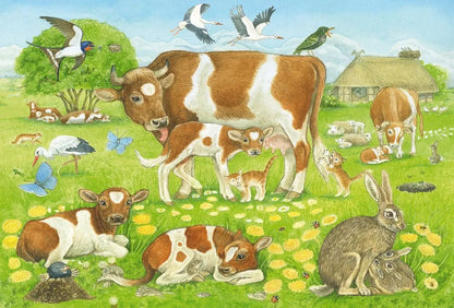 Pusle Animal family, 3x48 tk-w008 WHSX Jigsaw Puzzles-Brain Games OÜ