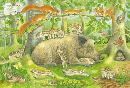 Pusle Animal family, 3x48 tk-w008 WHSX Jigsaw Puzzles-Brain Games OÜ