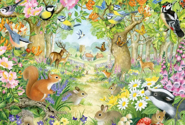 Pusle "Animals in the Forest" 100 tk-w008 WHSX Jigsaw Puzzles-Brain Games OÜ