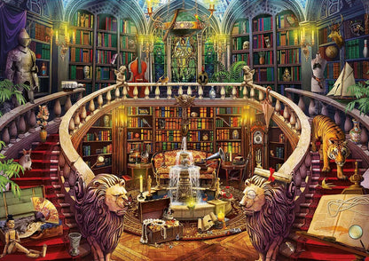 Pusle "Antique Library" 500 tk-w008 WHSX Jigsaw Puzzles-Brain Games OÜ