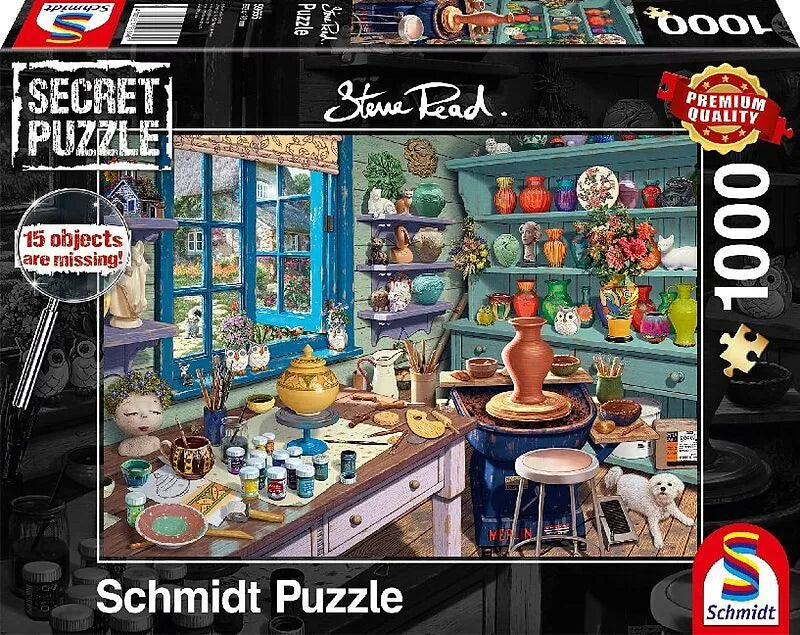 Pusle "Artist Studio" 1000 tk-w008 WHSX Jigsaw Puzzles-Brain Games OÜ