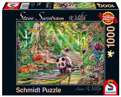 Pusle "Asian Wildlife" 1000 tk-w008 WHSX Jigsaw Puzzles-Brain Games OÜ