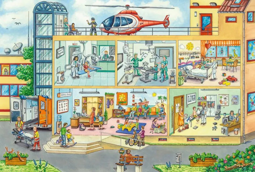 Pusle "At the children's hospital" 40 tk-w008 WHSX Jigsaw Puzzles-Brain Games OÜ