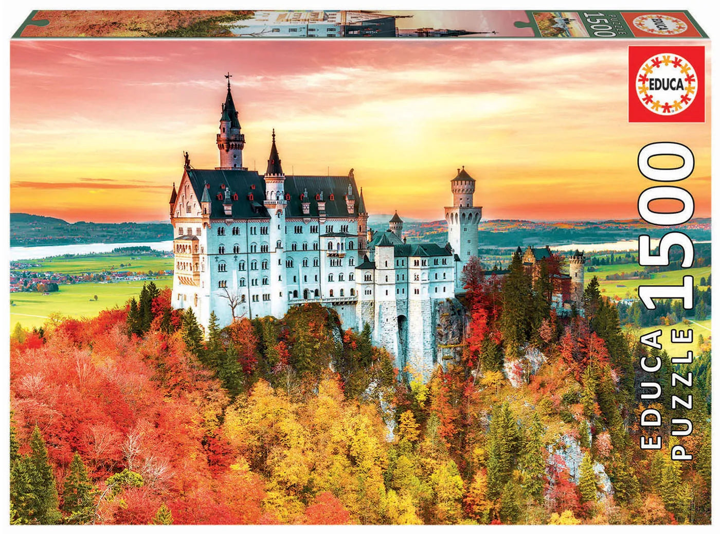 Pusle "Autumn in Neuschwanstein" 1500 tk-w008 WHSX Jigsaw Puzzles-Brain Games OÜ