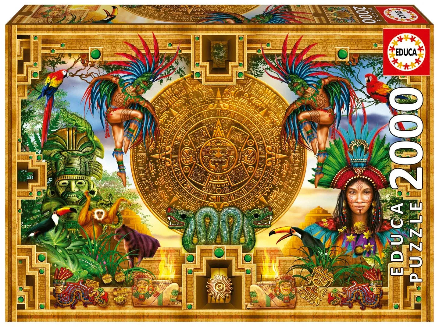 Pusle "Aztec Mayan Montage" 2000 tk-w008 WHSX Jigsaw Puzzles-Brain Games OÜ