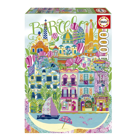 Pusle "Barcelona by Car Pintos" 1000 tk-W008 - Jigsaw Puzzles-Brain Games OÜ