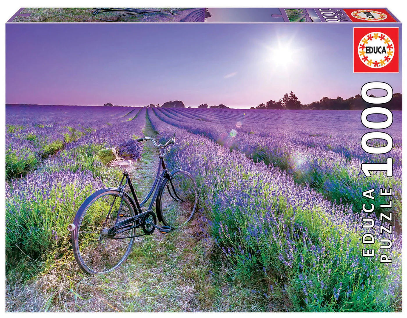 Pusle "Bike in a Lavender Field" 1000 tk-w008 WHSX Jigsaw Puzzles-Brain Games OÜ