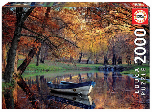 Pusle "Boat on the Lake" 2000 tk-w008 WHSX Jigsaw Puzzles-Brain Games OÜ