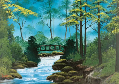 Pusle "Bob Ross, Secluded Bridge" 1000 tk-w008 WHSX Jigsaw Puzzles-Brain Games OÜ