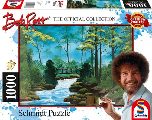 Pusle "Bob Ross, Secluded Bridge" 1000 tk-w008 WHSX Jigsaw Puzzles-Brain Games OÜ