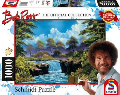 Pusle "Bob Ross, Waterfall in the glade" 1000 tk-w008 WHSX Jigsaw Puzzles-Brain Games OÜ