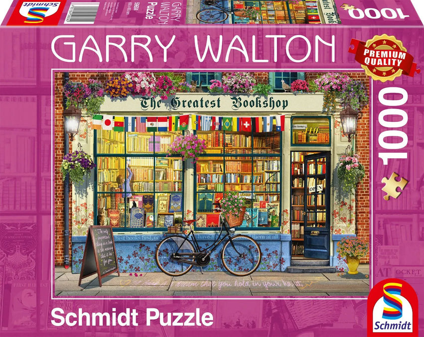 Pusle "Bookstore" 1000 tk-w008 WHSX Jigsaw Puzzles-Brain Games OÜ