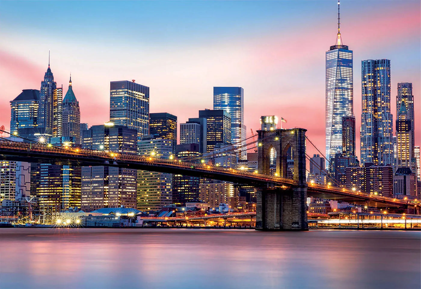 Pusle "Brooklyn Bridge, Neon" 1000 tk-w008 WHSX Jigsaw Puzzles-Brain Games OÜ