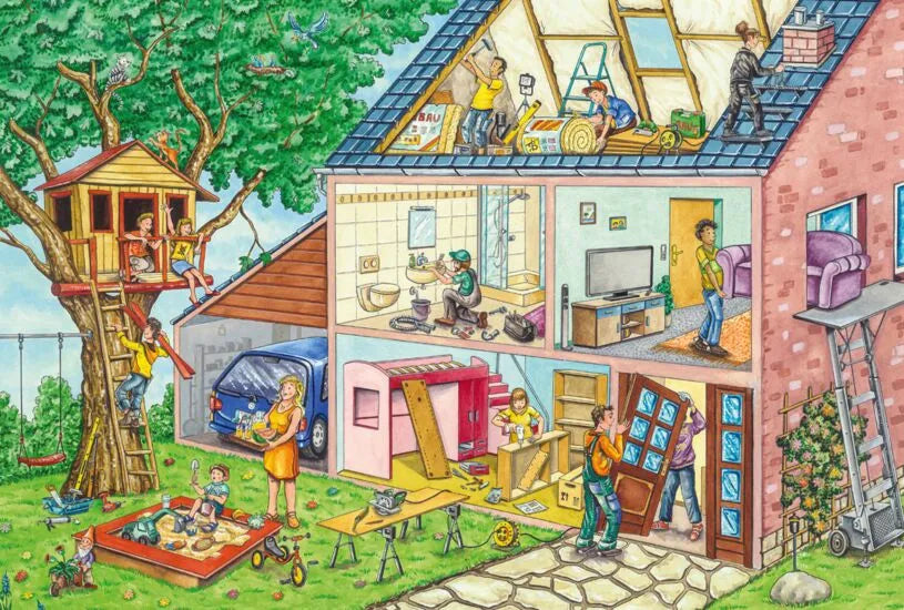 Pusle "Busy workmen" 40 tk-w008 WHSX Jigsaw Puzzles-Brain Games OÜ