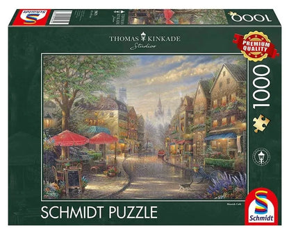 Pusle "Cafe in Munich" 1000 tk-w008 WHSX Jigsaw Puzzles-Brain Games OÜ