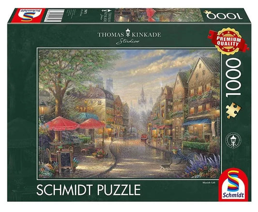 Pusle "Cafe in Munich" 1000 tk-w008 WHSX Jigsaw Puzzles-Brain Games OÜ