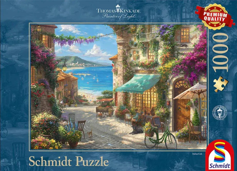 Pusle "Café on the Italien Riviera" 1000 tk-w008 WHSX Jigsaw Puzzles-Brain Games OÜ