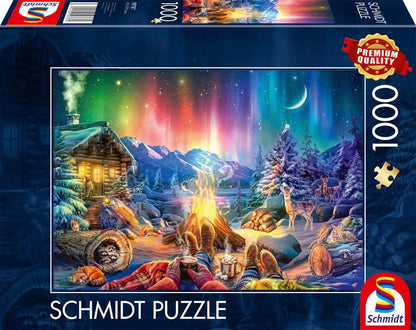 Pusle "Campfire romance under the stars" 1000 tk-w008 WHSX Jigsaw Puzzles-Brain Games OÜ