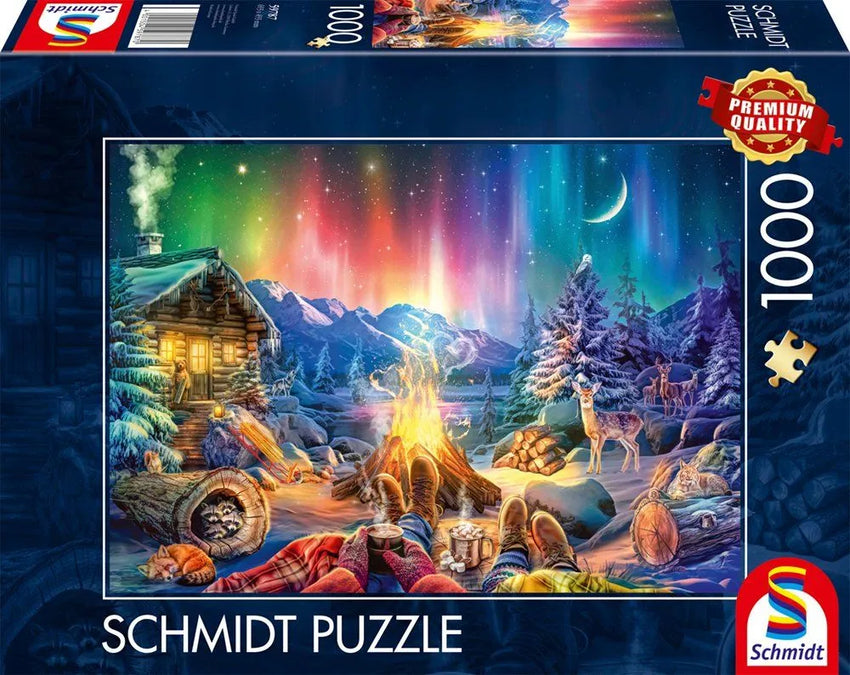 Pusle "Campfire romance under the stars" 1000 tk-w008 WHSX Jigsaw Puzzles-Brain Games OÜ