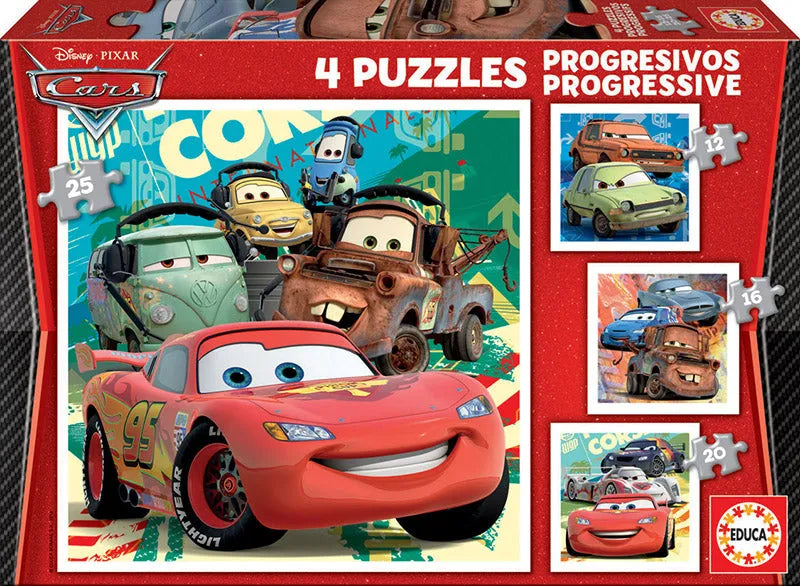 Pusle "Cars 2" 12-16-20-25 tk-w008 WHSX Jigsaw Puzzles-Brain Games OÜ