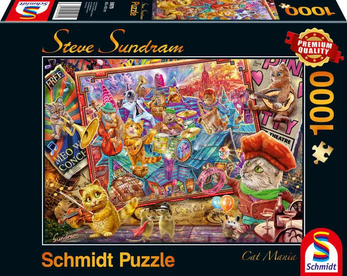 Pusle "Cat Mania" 1000 tk-w008 WHSX Jigsaw Puzzles-Brain Games OÜ