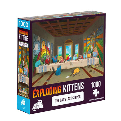 Pusle "Cats last supper" 1000 tk-w008 WHSX Jigsaw Puzzles-Brain Games OÜ