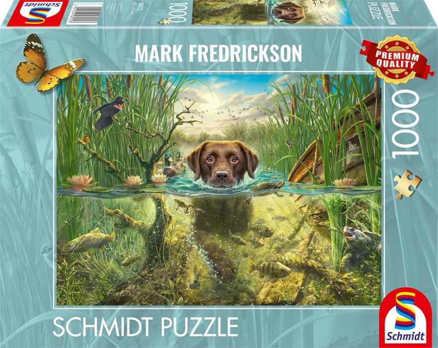 Pusle "Chocolate Labrador takes a cool dip" 1000 tk