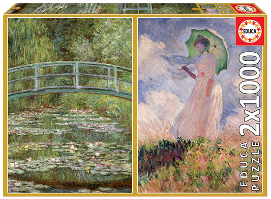 Pusle "Claude Monet" 2x1000 tk-w008 WHSX Jigsaw Puzzles-Brain Games OÜ