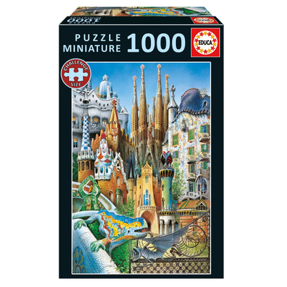 Pusle "Collage Gaudi, Miniature" 1000 tk-w008 WHSX Jigsaw Puzzles-Brain Games OÜ