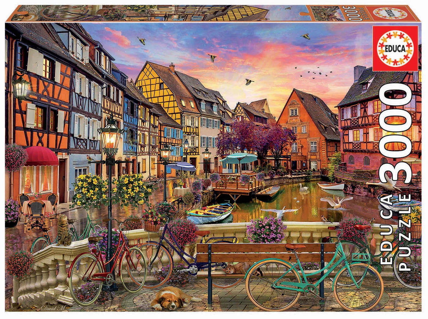 Pusle "Colmar France" 3000 tk-w008 WHSX Jigsaw Puzzles-Brain Games OÜ