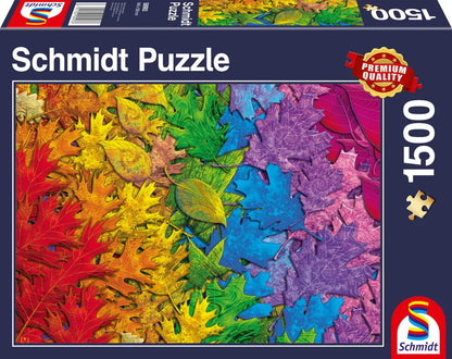 Pusle "Colorful Leaves" 1500 tk-w008 WHSX Jigsaw Puzzles-Brain Games OÜ