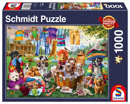 Pusle "Crazy garden of pets" 1000 tk-w008 WHSX Jigsaw Puzzles-Brain Games OÜ
